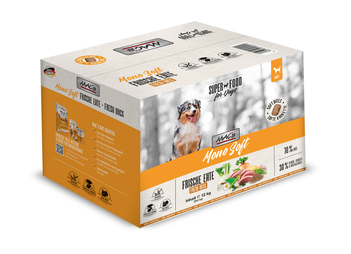MAC's Mono Friss Kacsa Félnedves eledel (3x4kg)