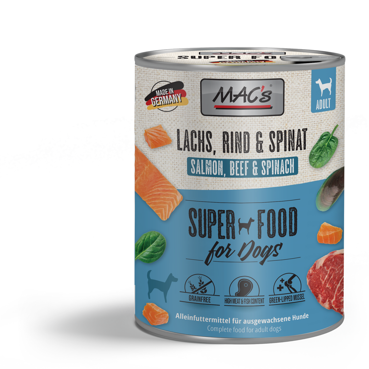 MAC's  Lazac, Marha és Spenót konzerv(6x800g)