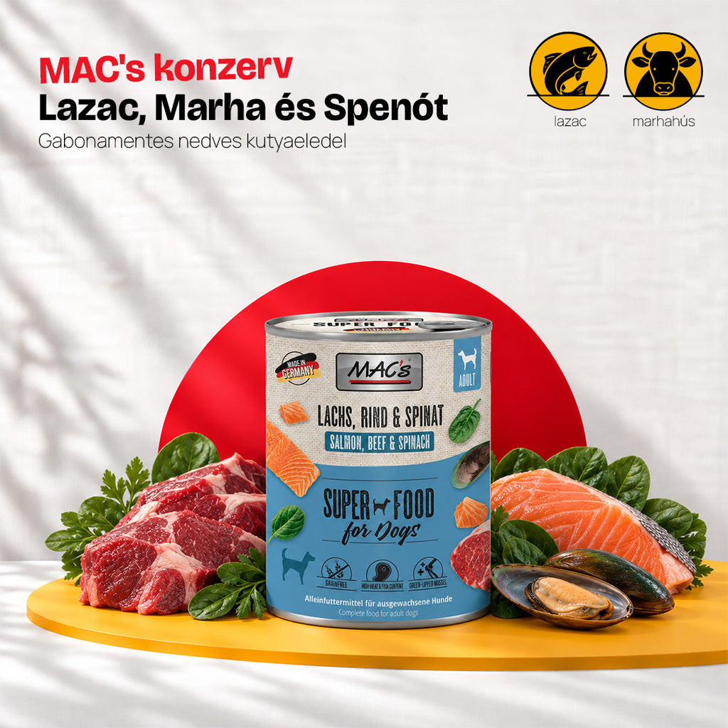 MAC's  Lazac, Marha és Spenót konzerv(6x800g)