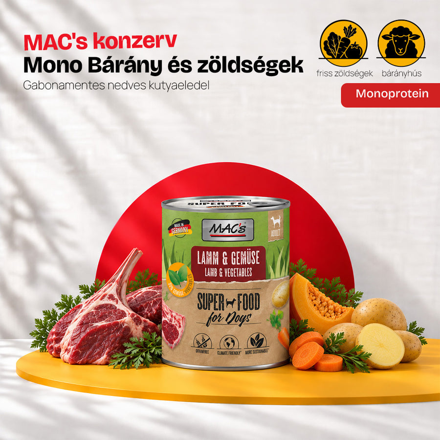 MAC's Mono Bárány zöldségekkel konzerv (6x800g)