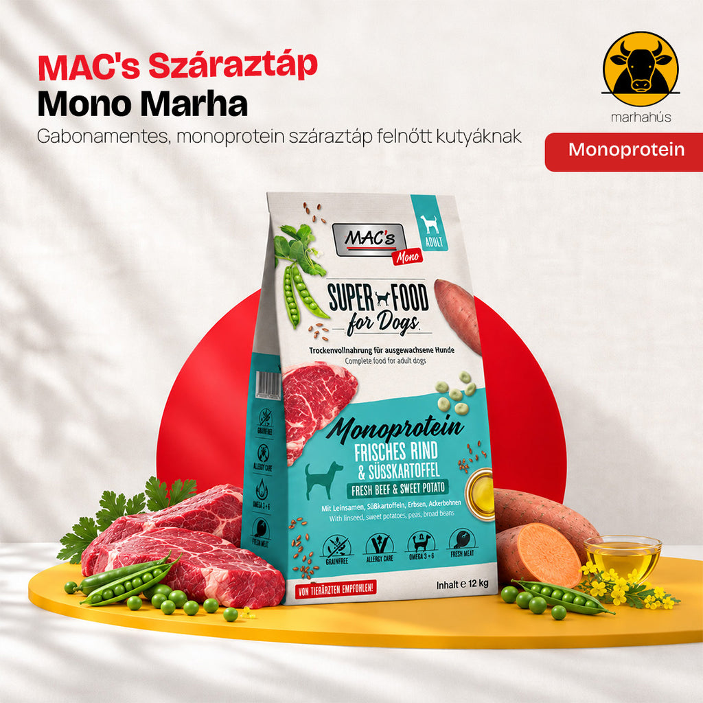 MAC's Mono Friss Marha Szárazeledel 12kg
