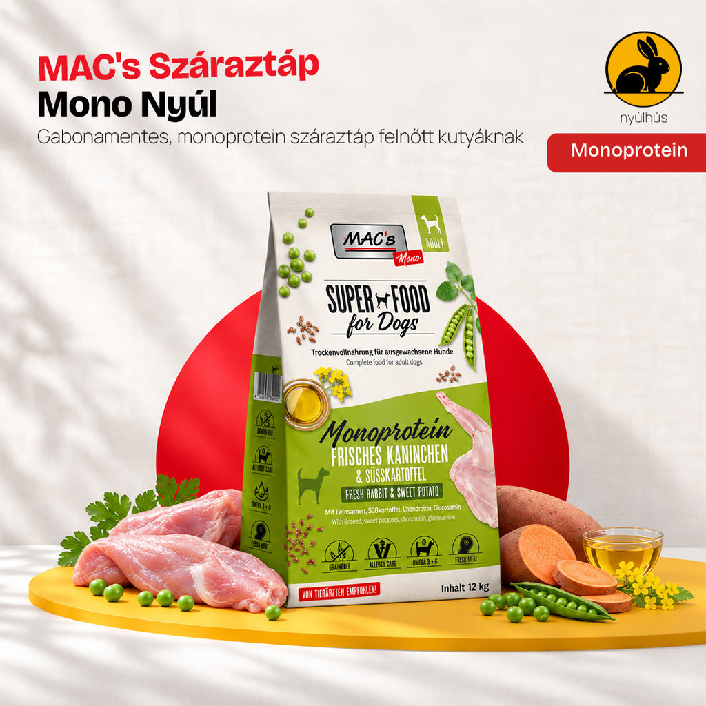MAC's Mono Nyúl Szárazeledel 12kg